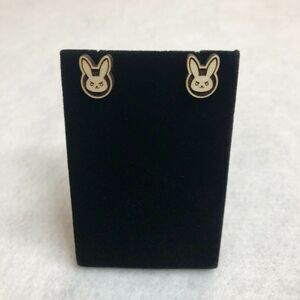 Overwatch DVa Wood Stud Earrings